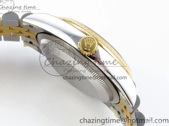 0418 Effortless DateJust 36 126233 Clean 1:1 Best Edition 904L Steel YG Textured Diamonds Dial on SS YG Jubilee Bracelet VR 1500